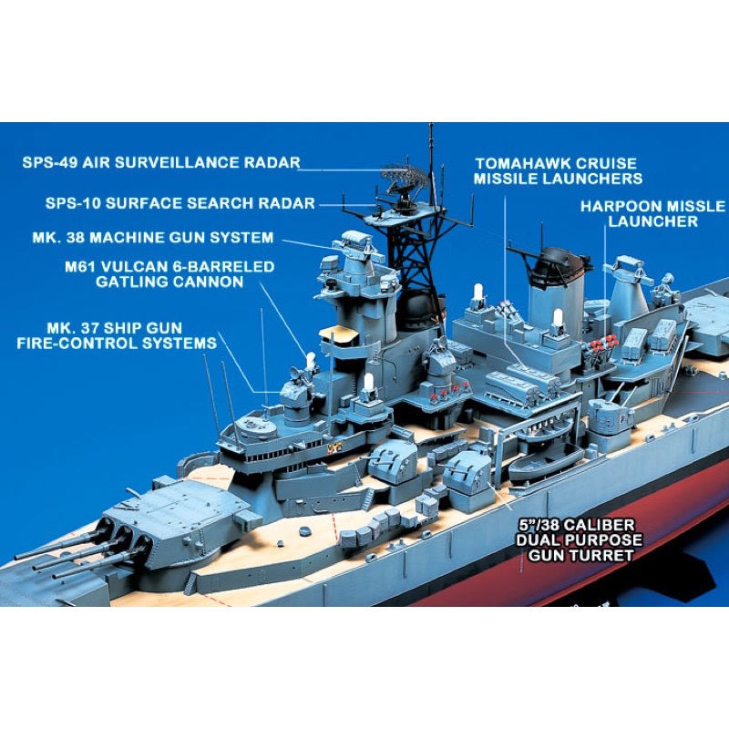 Tamiya 78028 1/350 USS New Jersey with Upgrade Set