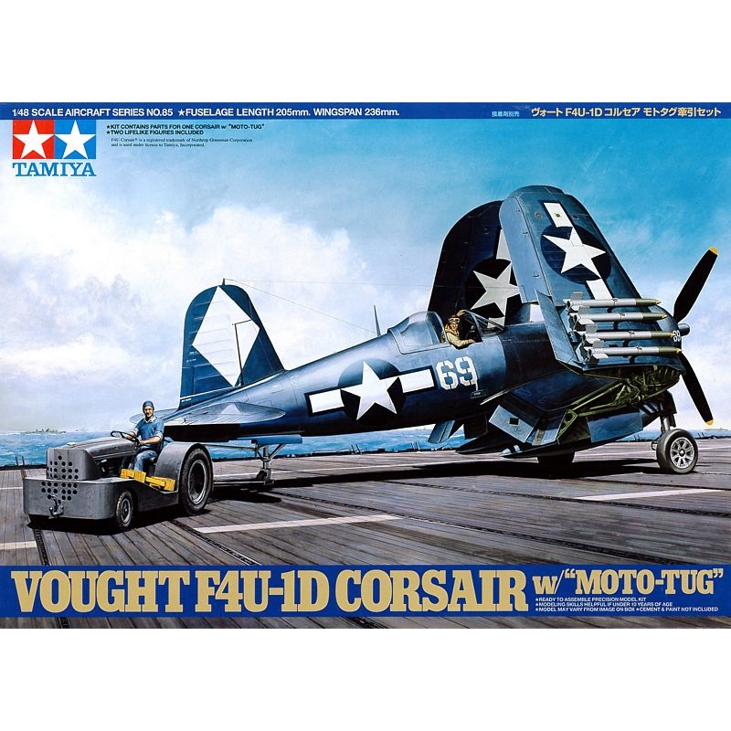 Tamiya 61085 1/48 F4U-1D Corsair with Tug