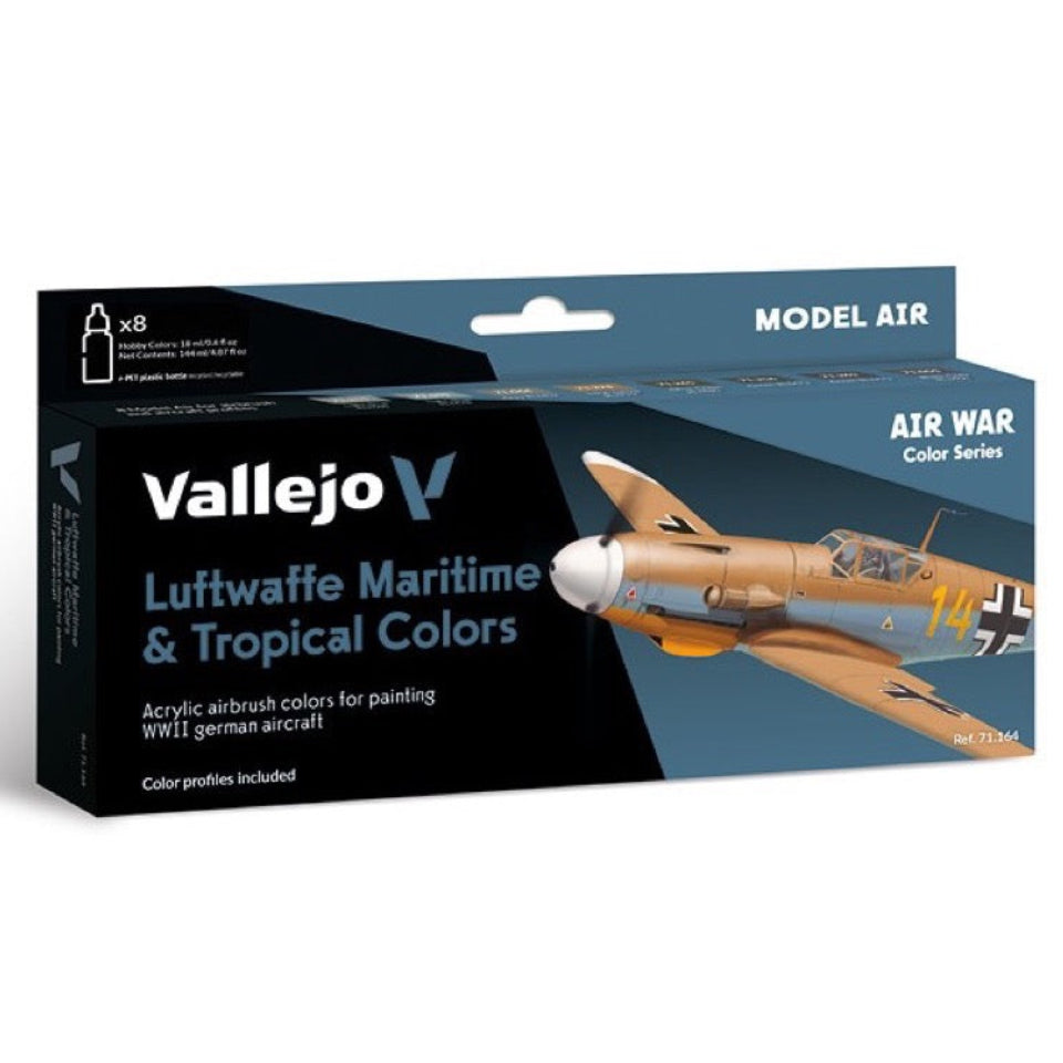 Vallejo 71164 Model Air Set RLM Colors III 8 Paints