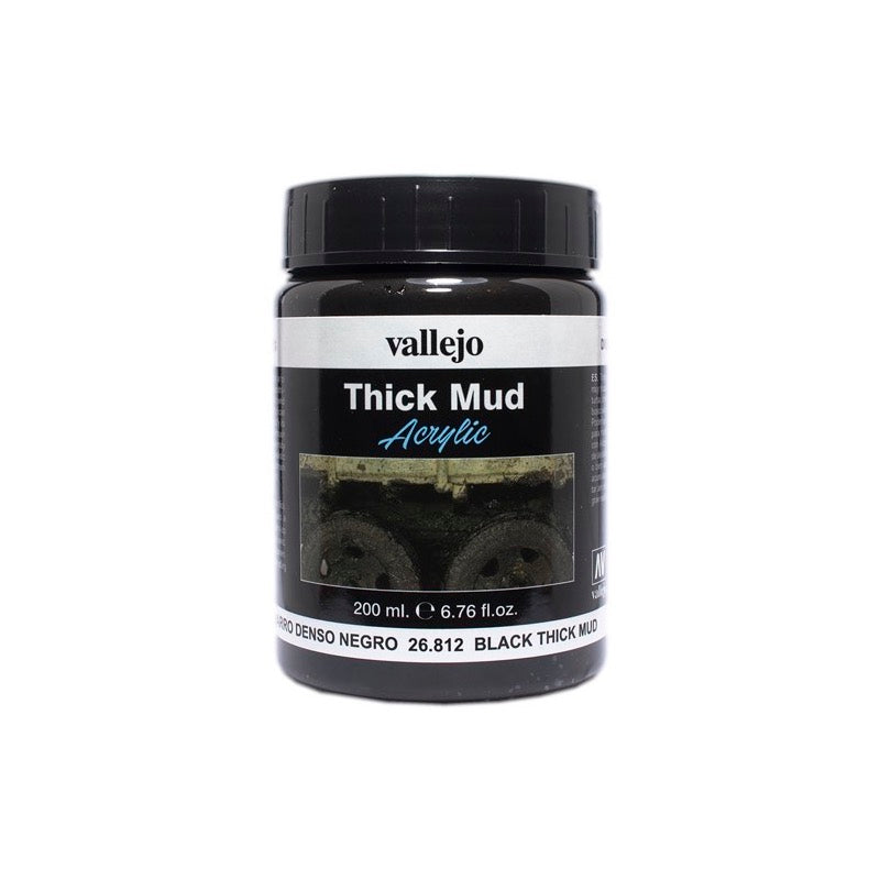 Vallejo 26812 Diorama Effects Black Thick Mud 200ml