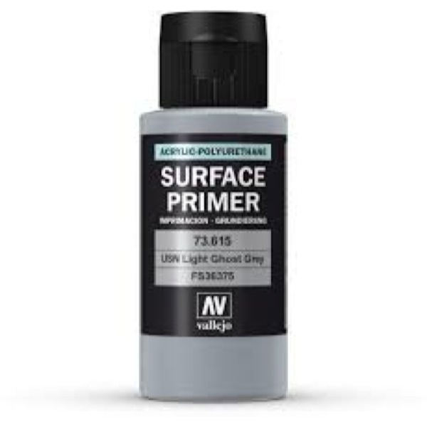 Vallejo 73615 Primer Poly-Urethane 60ml USN Light Ghost Grey