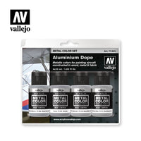 Vallejo 77603 Metal Color Aluminium Dope 4 Paint Set