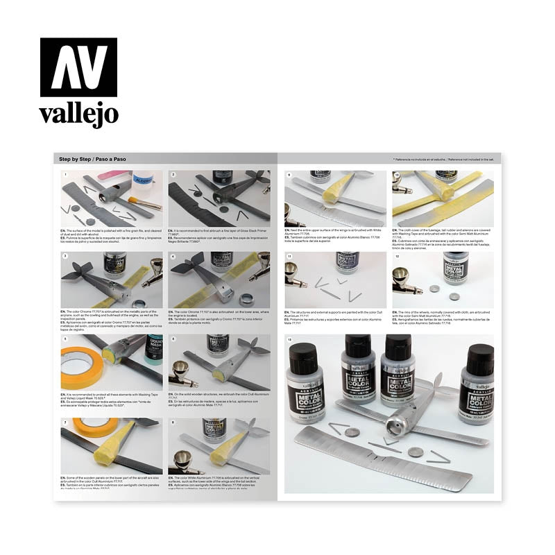 Vallejo 77603 Metal Color Aluminium Dope 4 Paint Set