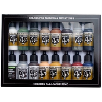Vallejo 71191 Model Air Railway Colors 16 Color Set