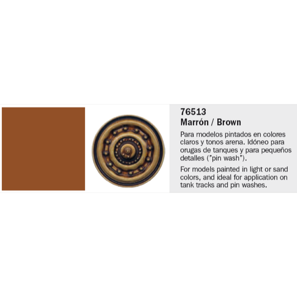 Vallejo 76513 Model Wash 513 Brown 35ml