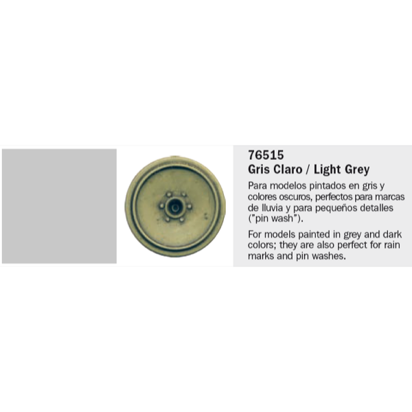 Vallejo 76515 Model Wash 515 Light Grey 35ml