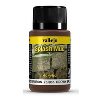 Vallejo 73805 Weathering Effects Brown Splash Mud 40ml
