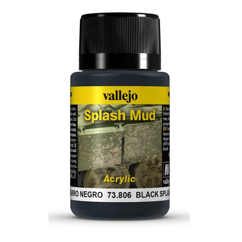 Vallejo 73806 Weathering Effects Black Splash Mud 40ml