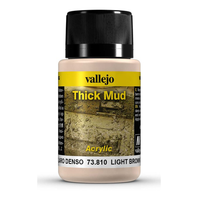 Vallejo 73810 Weathering Effects Light Brown Thick Mud 40ml