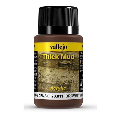 Vallejo 73811 Weathering Effects Brown Thick Mud 40ml