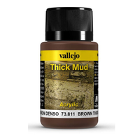 Vallejo 73811 Weathering Effects Brown Thick Mud 40ml