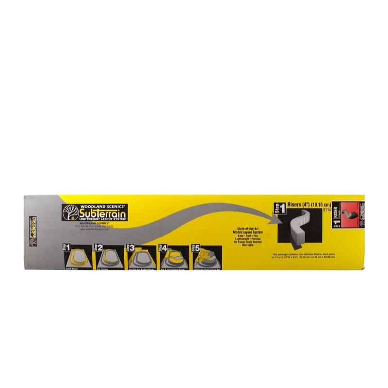 Woodland Scenics ST1409 4in SubTerrain System Foam Products Risers | Metro Hobbies