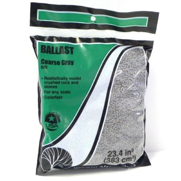 Woodland Scenics B89 Gray Coarse Ballast | Metro Hobbies